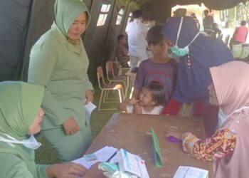 TMMD Gelar Pengobatan Gratis, Danrem 011/LW: Momen Baik Cek Kesehatan Masyarakat