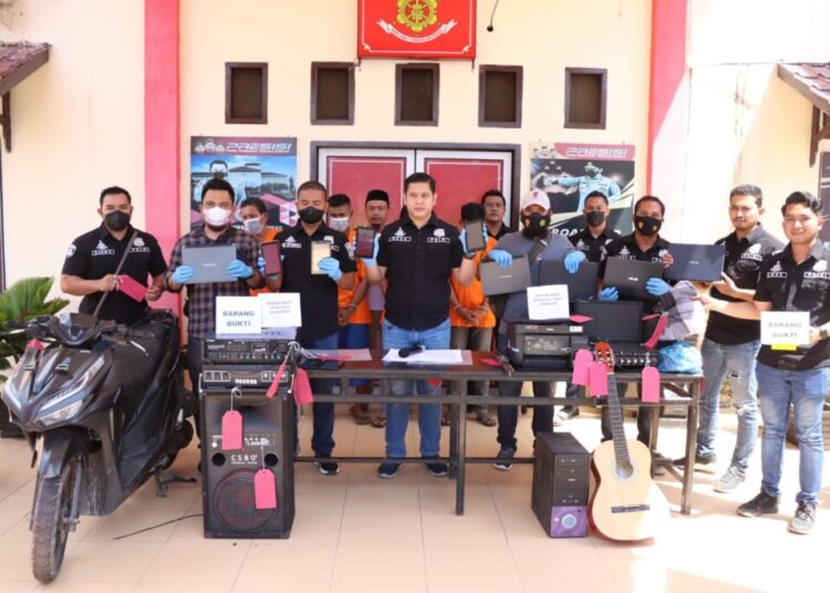 Polisi Ringkus Lima Pelaku Rentetan Pencurian Dan Penadah Di Aceh Utara, 2 Orang Masuk DPO