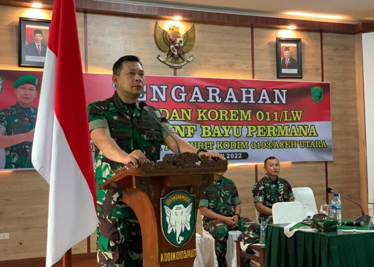 Sambangi Kodim 0103/Aceh Utara, Ini Pesan Danrem Kepada Prajurit