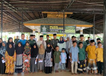 Dandim 0103/Aceh Utara Doa Bersama Anak Yatim Di Makam Malikussaleh