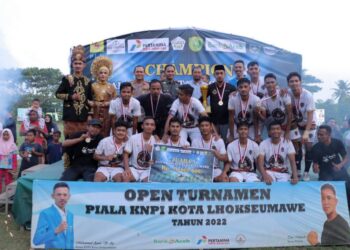 Klub Mantap D’Legend Kampiun Turnamen Sepak Bola Piala KNPI Lhokseumawe