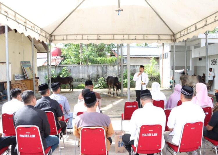 Polres Lhokseumawe Kurban Tiga Ekor Sapi