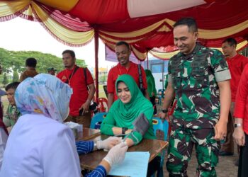 Tinjau Donor Darah, Ini Harapan Dandim Aceh Utara