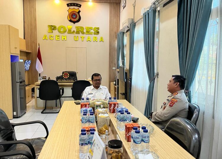 Pj Bupati Aceh Utara Minta Dukungan Kapolres Jaga Kamtibmas