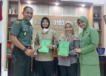 Dua Pramuka Putri Keliling Indonesia Singgah Di Kodim Aceh Utara