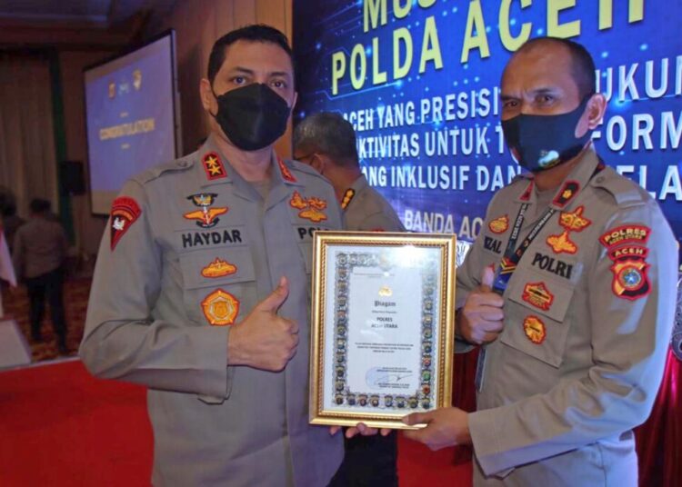 Polres Aceh Utara Raih Penghargaan Kapolda Aceh
