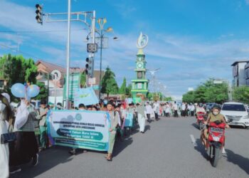 Ratusan Santri Islamic Center Lhokseumawe Pawai Karnaval Rayakan Tahun Baru Islam