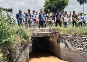 Tingkatkan Ketahanan Pangan, Dandim Aceh Utara Bersama Aster Kasdam IM Tinjau Normalisasi Saluran