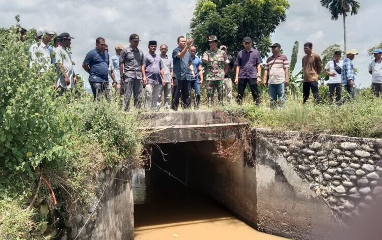 Tingkatkan Ketahanan Pangan, Dandim Aceh Utara Bersama Aster Kasdam IM Tinjau Normalisasi Saluran