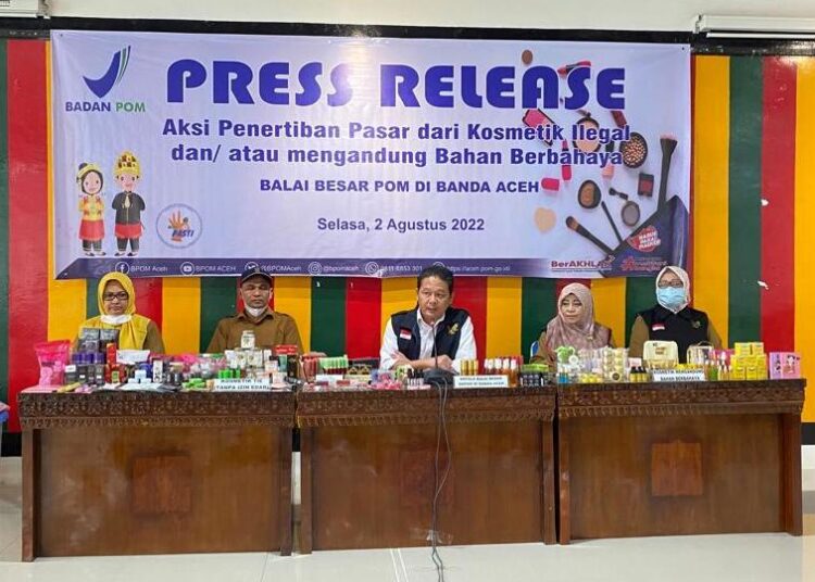 BBPOM Aceh Tertibkan Kosmetik Ilegal, di Aceh Utara 5 Sarana Edarkan Kosmetik TIE