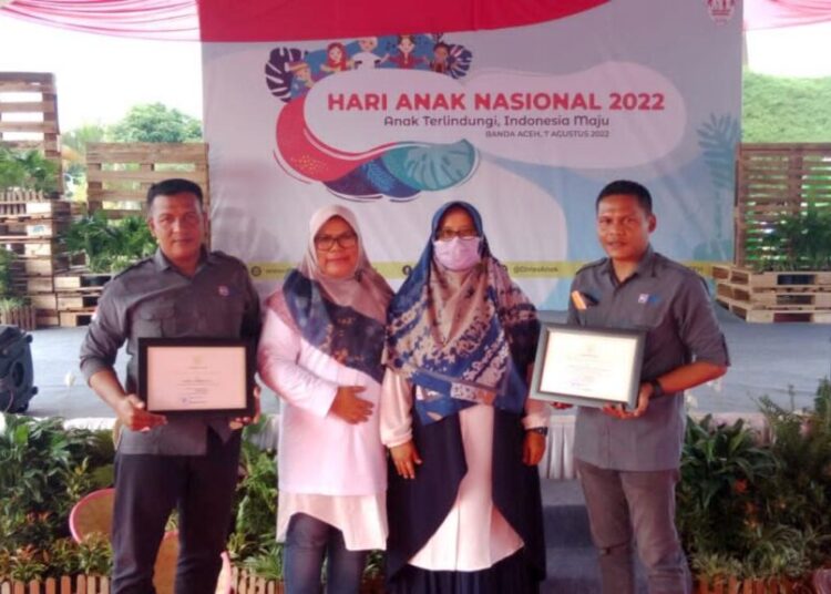 Komunitas Jurnalis Layak Anak Pidie Jaya Terima Penghargaan Dari Gubernur Aceh