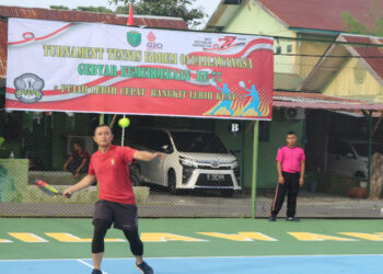 Meriahkan HUT Ke-77 RI, Korem 011 Lilawangsa Gelar Turnamen Tenis