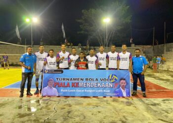 Turnamen Voli Piala Kemerdekaan KNPI Lhokseumawe Dimulai, Abu Einstein Tundukkan Adoe Kandang 3-1