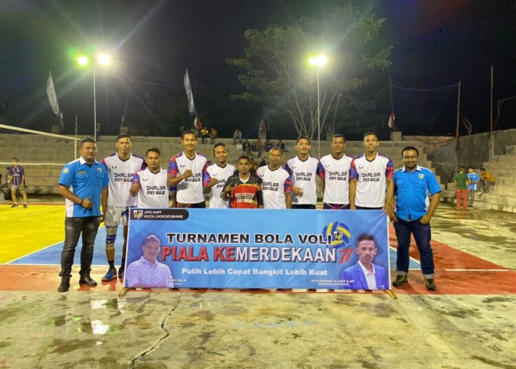 Turnamen Voli Piala Kemerdekaan KNPI Lhokseumawe Dimulai, Abu Einstein Tundukkan Adoe Kandang 3-1
