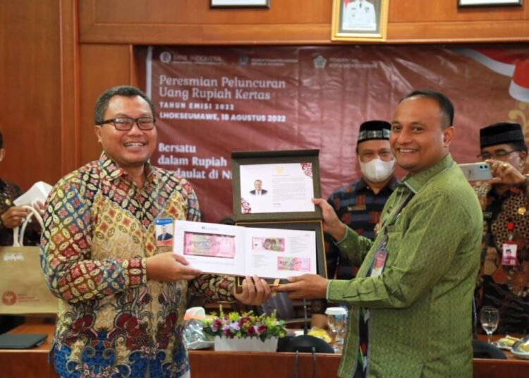 BI Lhokseumawe Launching Uang Rupiah Kertas Tahun Emisi 2022