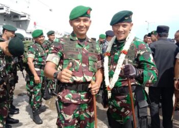 Dandim Aceh Utara Dampingi Pangdam IM Sambut Satgas Pamtas Dari Papua