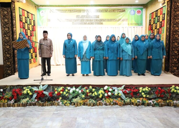 Lantik Tim Penggerak PKK, Pj Bupati Aceh Utara Ajak Atasi Kemiskinan