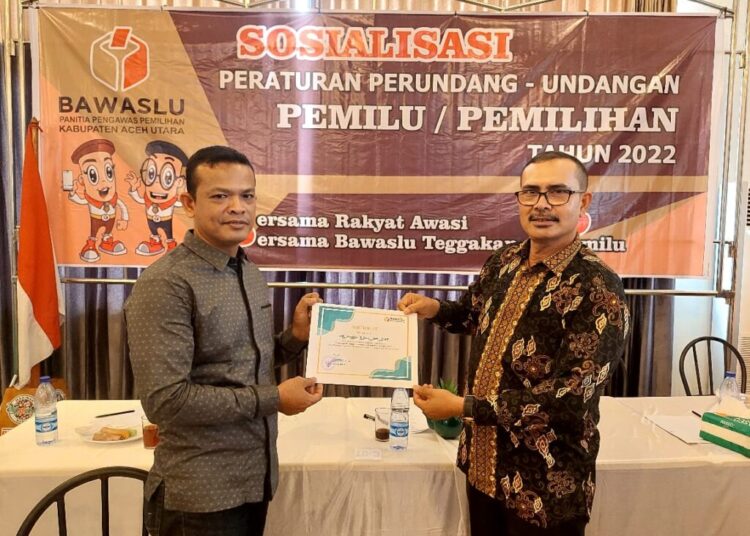 Panwaslih Aceh Utara Sosialisasi Peraturan Perundang-Undangan Bagi Partai Politik