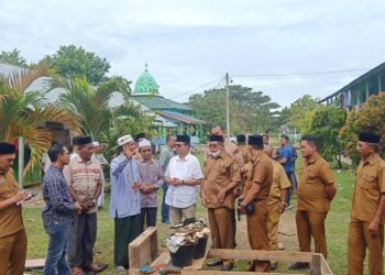 Pj Bupati Aceh Utara Kunjungi Dayah Madinatuddiniyah Babul Huda Dewantara Yang Terbakar