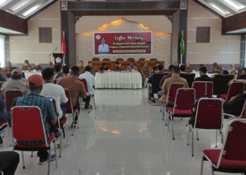 Pj Bupati Aceh Utara Jeip Kupie Bengoh Ngon Wartawan, Nyoe Meukeusued Jih