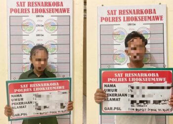Polisi Ringkus Dua Tersangka Pengedar Sabu di Lhokseumawe