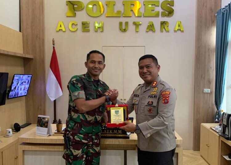 Bangun Sinergi TNI-Polri, Dandim Temui Kapolres Aceh Utara
