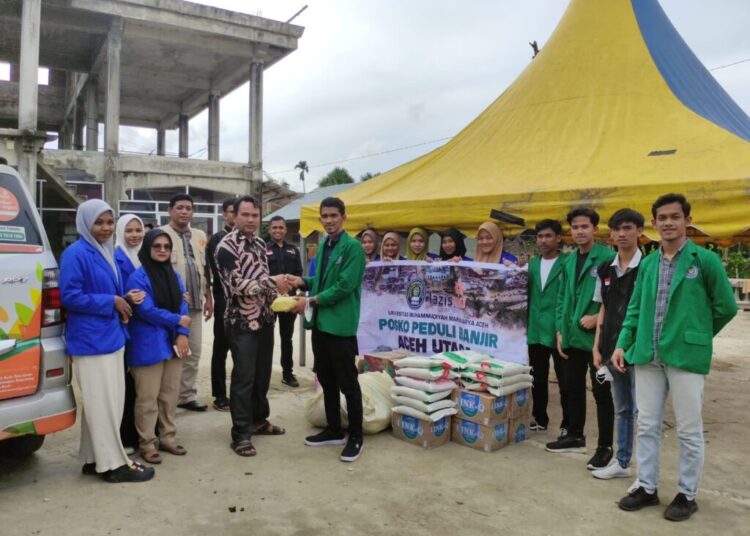 Mahasiswa UMMAH Aceh Salurkan Bantuan kepada Korban Banjir Aceh Utara