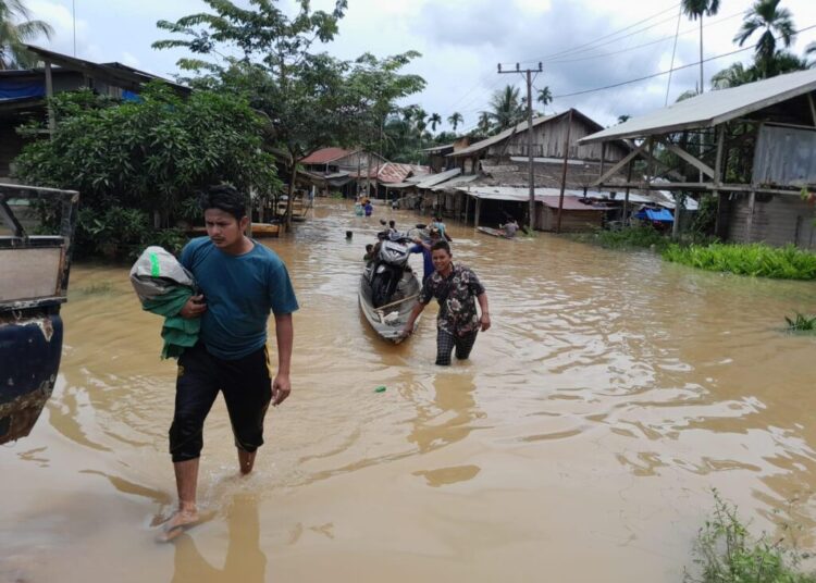 Banjir Kembali Rendam Ratusan Rumah Warga di Langkahan
