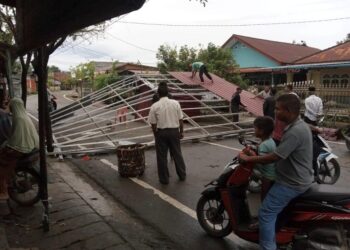 17 Unit Rumah Warga Syamtalira Aron Rusak Diterpa Angin Puting Beliung