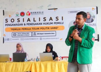 Gandeng Panwaslih Aceh Utara, BEM FH Unimal Gelar Sosialisasi Pengawasan Pemilu
