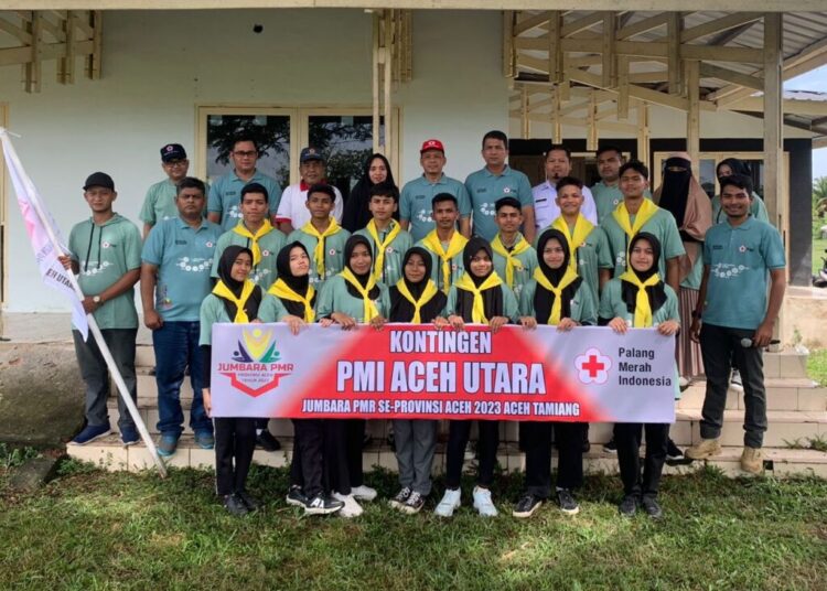 PMI Aceh Utara Lepas Keberangkatan Kontingen Ikuti Jumbara PMR di Aceh Tamiang