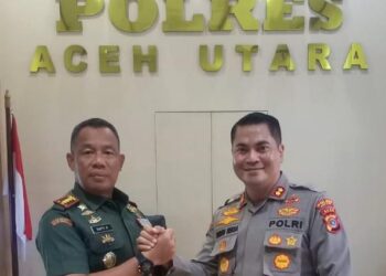 Sambangi Mapolres Aceh Utara, Danrem 011 Lilawangsa: Sinergitas TNI-Polri Harus Dipegang Teguh