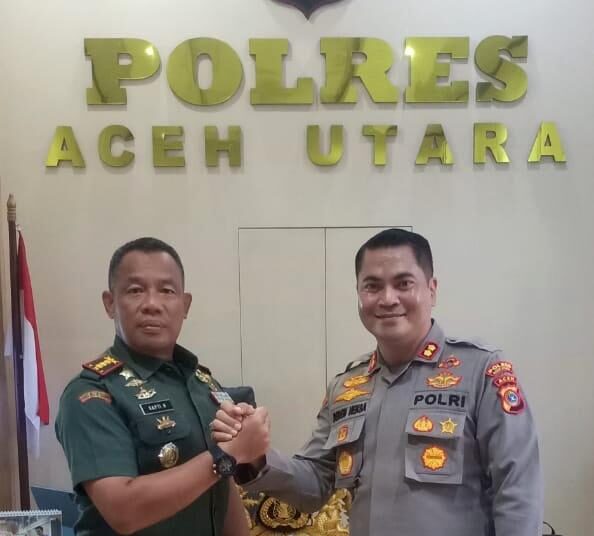 Sambangi Mapolres Aceh Utara, Danrem 011 Lilawangsa: Sinergitas TNI-Polri Harus Dipegang Teguh