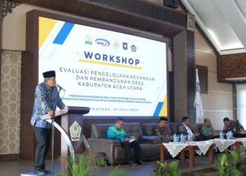BPKP Gelar Workshop Evaluasi Pengelolaan Keuangan Desa di Aceh Utara, Haji Uma Singgung Bimtek