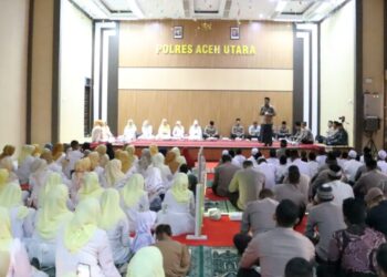 UJ Isi Ceramah Peringatan Tahun Baru Islam di Mapolres Aceh Utara