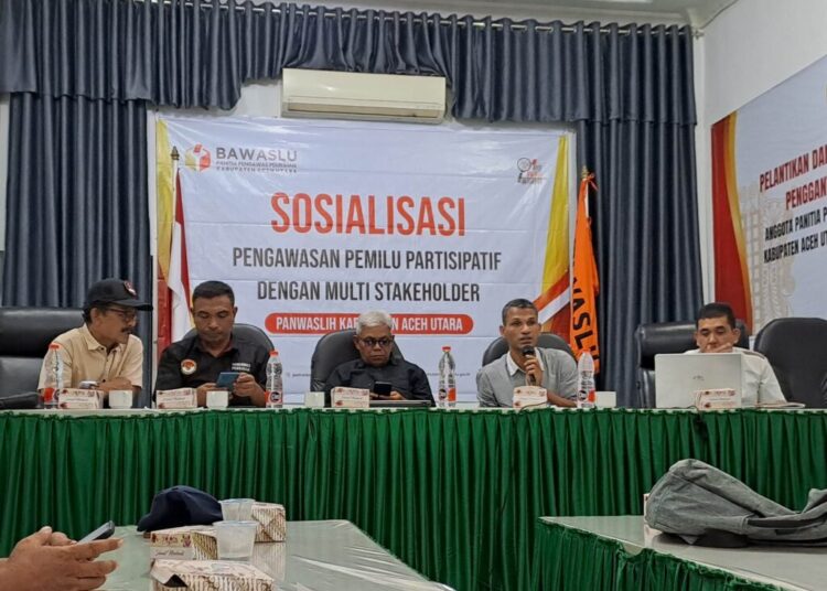 Panwaslih Aceh Utara Sosialisasi Pengawasan Pemilu Partisipatif kepada Awak Media