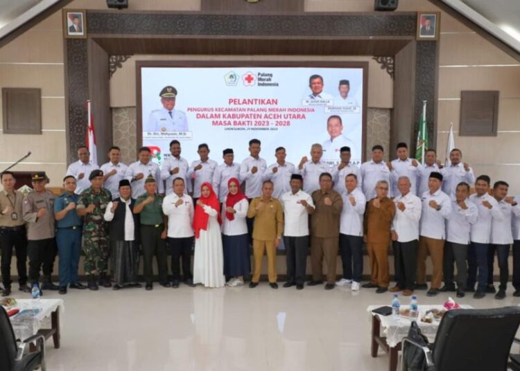 Pengurus Kecamatan PMI se Kabupaten Aceh Utara Resmi Dilantik