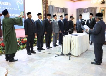 Pj Bupati Aceh Utara Lantik Sembilan Pejabat Eselon II, Ini Nama-namanya
