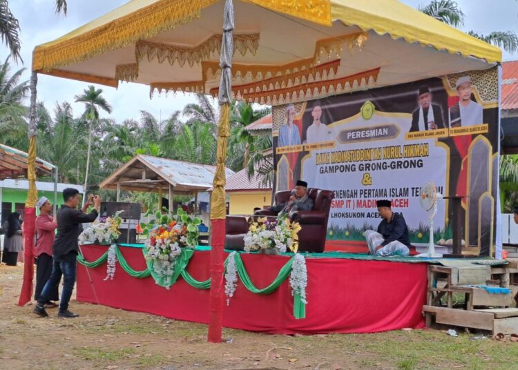 Abu Manan Blang Jruen Resmikan Dayah Madinatuddiniyah Nurul Hikmah Lhoksukon