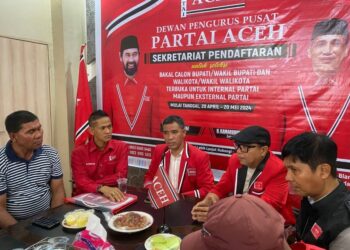 Terungkap, Bakal Calon Bupati dan Wakil Bupati Aceh Utara dari Partai Aceh Resmi Mendaftar
