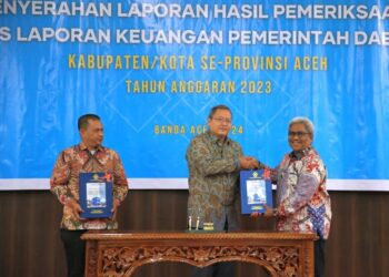 Aceh Utara Raih WTP ke-9 dari BPK RI, Diterima Langsung Pj Bupati Mahyuzar