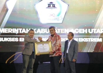 Dinilai Sukses Entaskan Kemiskinan Ekstrem, Pemkab Aceh Utara Raih Anugerah Serambi Awards 2024