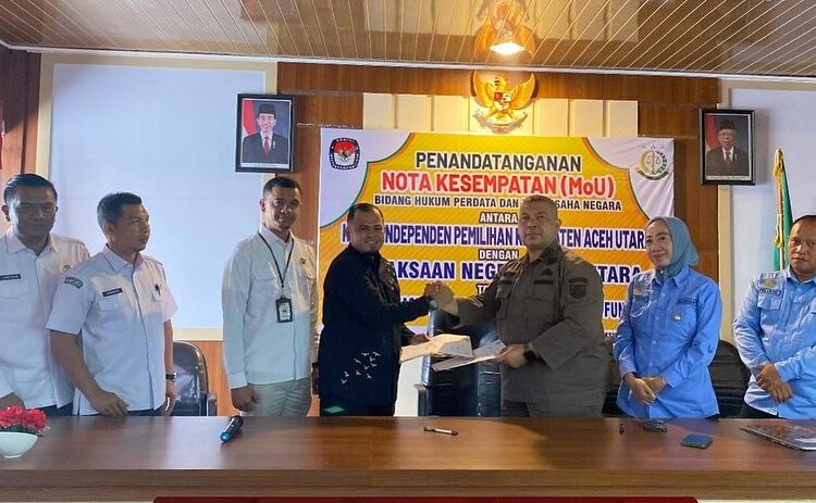 KIP dan Kejari Aceh Utara Teken MoU Penanganan Permasalahan Hukum
