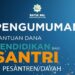 Pengumuman bantuan dana (beasiswa) dari Baitul Mal Aceh Utara bagi santri kurang mampu yang mondok di Dayah (pesantren).