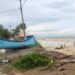 Gelombang pasang purnama meluluhlantakkan pemukiman warga di Desa Lhok Puuk, Kecamatan Seunuddon, Aceh Utara, pada Rabu (18/9/2024).