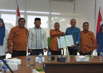Panitia Pengawas Pemilihan (Panwaslih) Kabupaten Aceh Utara melakukan penandatanganan kesepakatan kerja sama (MoU) dengan Badan Penyelenggara Jaminan Sosial Ketenagakerjaan (BP JAMSOSTEK) Cabang Lhokseumawe.