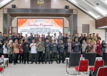 Kegiatan Sosialisasi Pengawasan untuk penguatan kapasitas Panwaslihcam se-Kabupaten Aceh Utara di aula Setdakab Kabupaten Aceh Utara, Kamis (17/10/2024)
