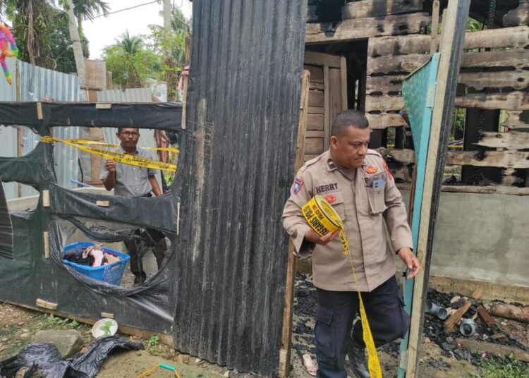 Kebakaran di Gampong Meudang Ara Kecamatan Syamtalira Bayu Aceh Utara