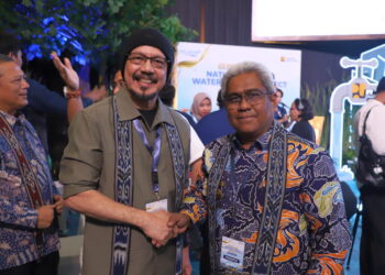 Pj Bupati Aceh Utara, Mahyuzar, saat menghadiri acara penutupan National Urban Water Supply Project (NUWSP) di Auditorium Kementerian PUPR, Jakarta, Selasa (19/11/2024). Foto: Humas