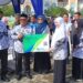 Puncak peringatan Hari Guru Nasional (HGN) ke-79 Pemkab Aceh Utara di lapangan Landing Lhoksukon, Senin (25/11/2024). Foto: Humas